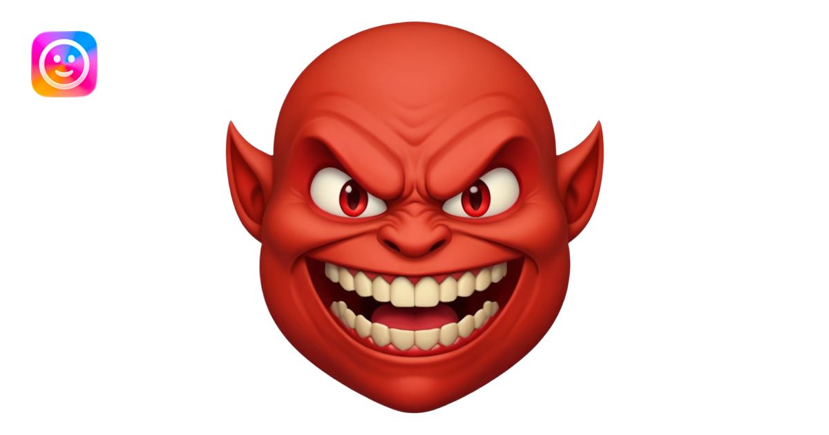 evil laugh, angry face emoji | AI Emoji Generator