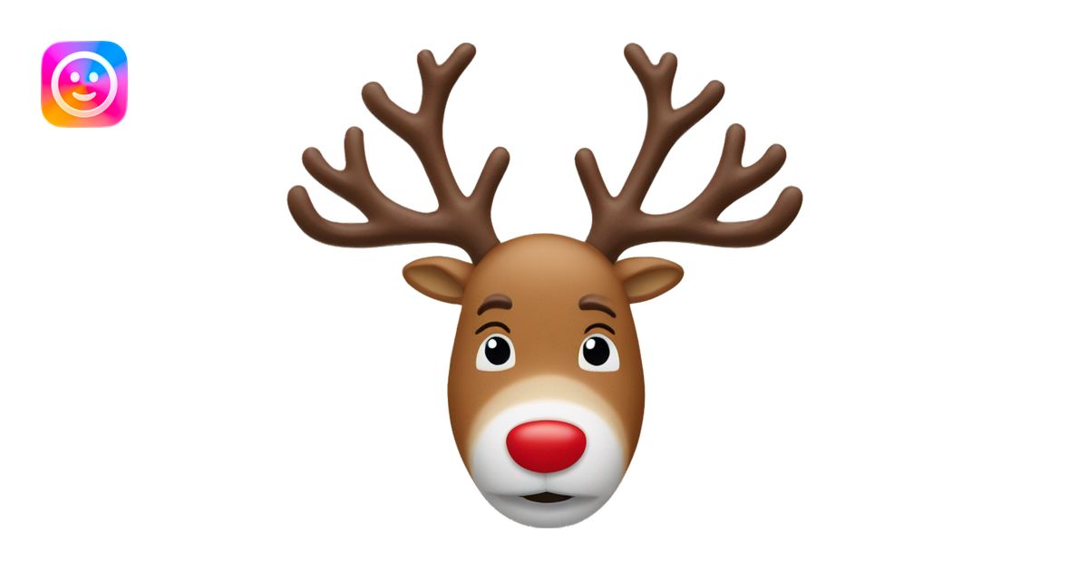 Rudolph the rednosed reindeer emoji | AI Emoji Generator