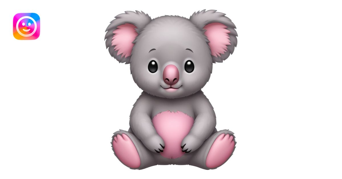 All Pink koala emoji | AI Emoji Generator