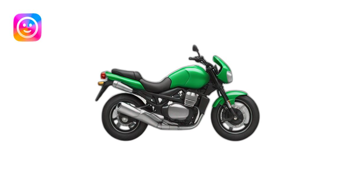 Riding motorcycle uphill emoji | AI Emoji Generator