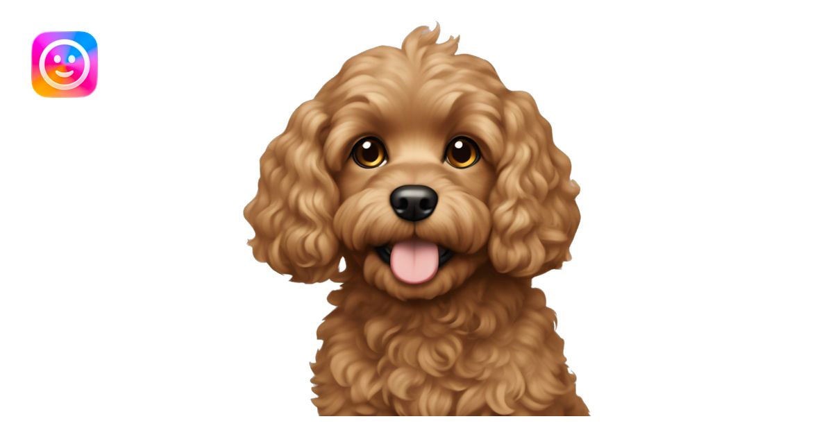 Light brown Cavapoochon emoji | AI Emoji Generator