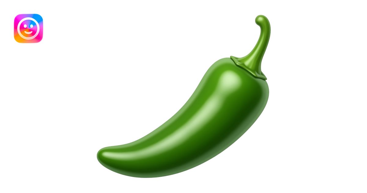 a single fresh green chili pepper emoji | AI Emoji Generator