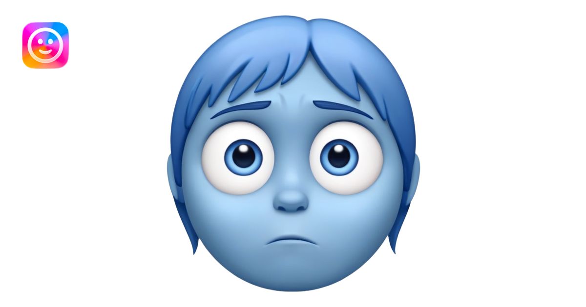 Sadness character from Inside Out movie emoji | AI Emoji Generator