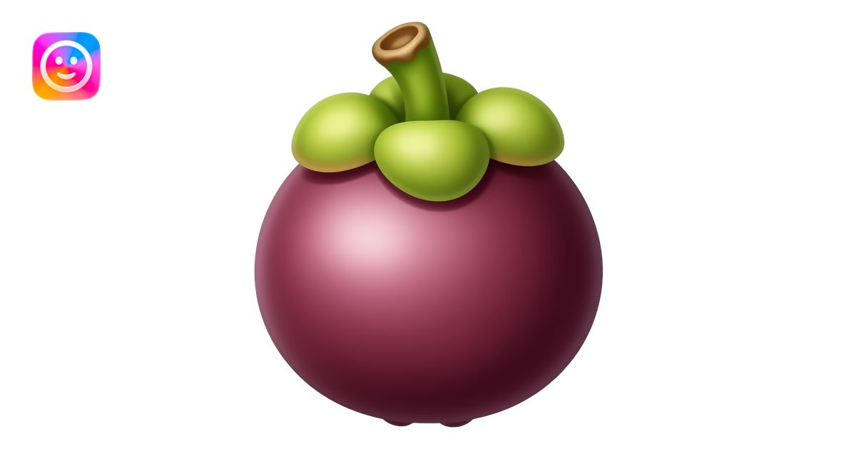 Mangosteen emoji | AI Emoji Generator