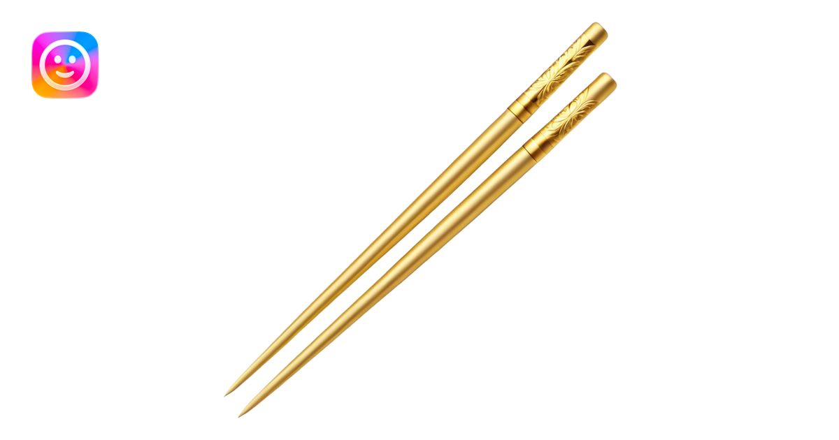 Gold chopstick emoji | AI Emoji Generator