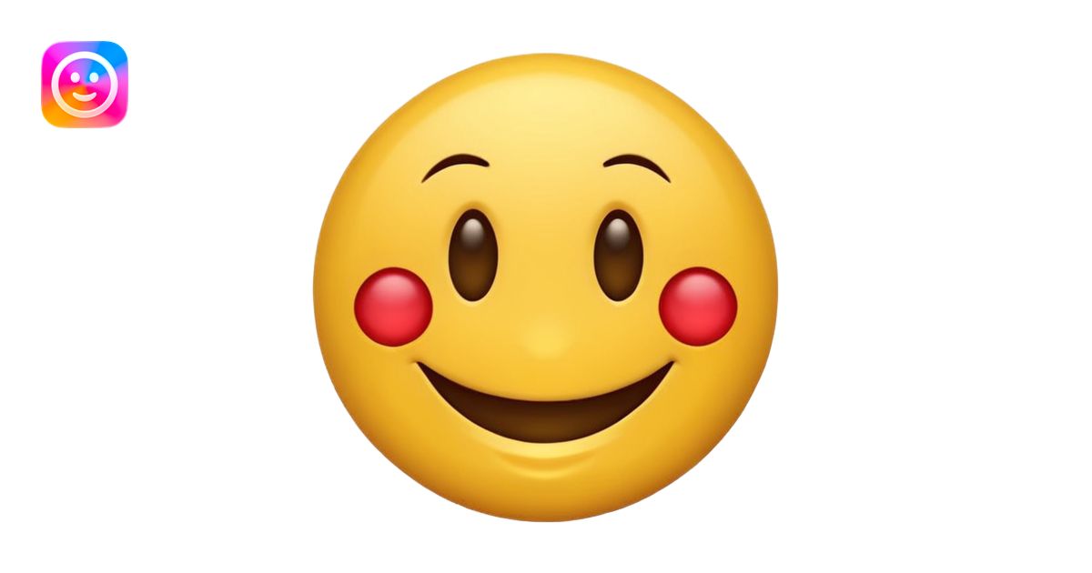 Smiley rond qui rougis parce qu’il est timide. Pas de sourire emoji ...