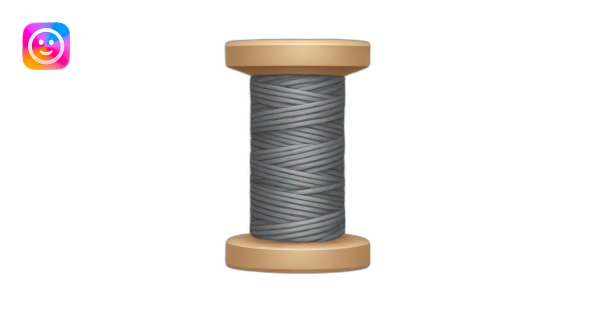 a spool of thread in gray color emoji | AI Emoji Generator