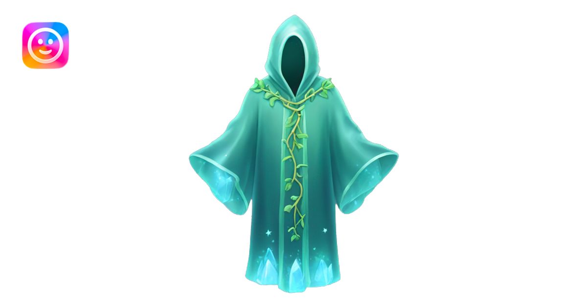 empty crystal magical robes with vines emoji | AI Emoji Generator