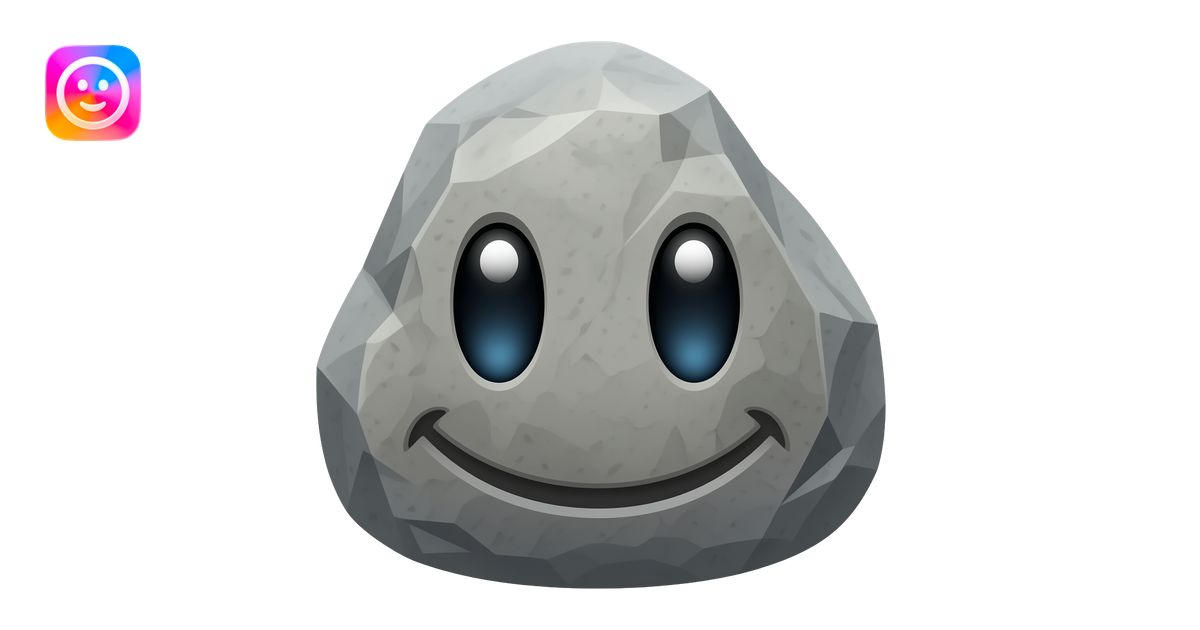 dark face rock emoji | AI Emoji Generator
