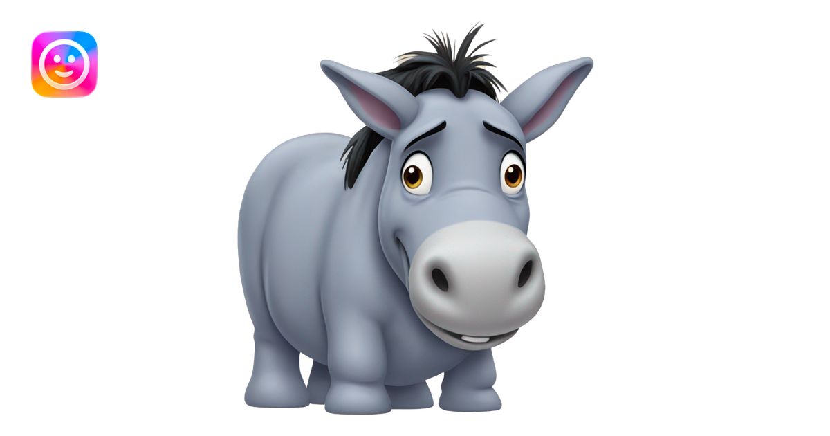 Eeyore donkey from Winnie the Pooh emoji | AI Emoji Generator