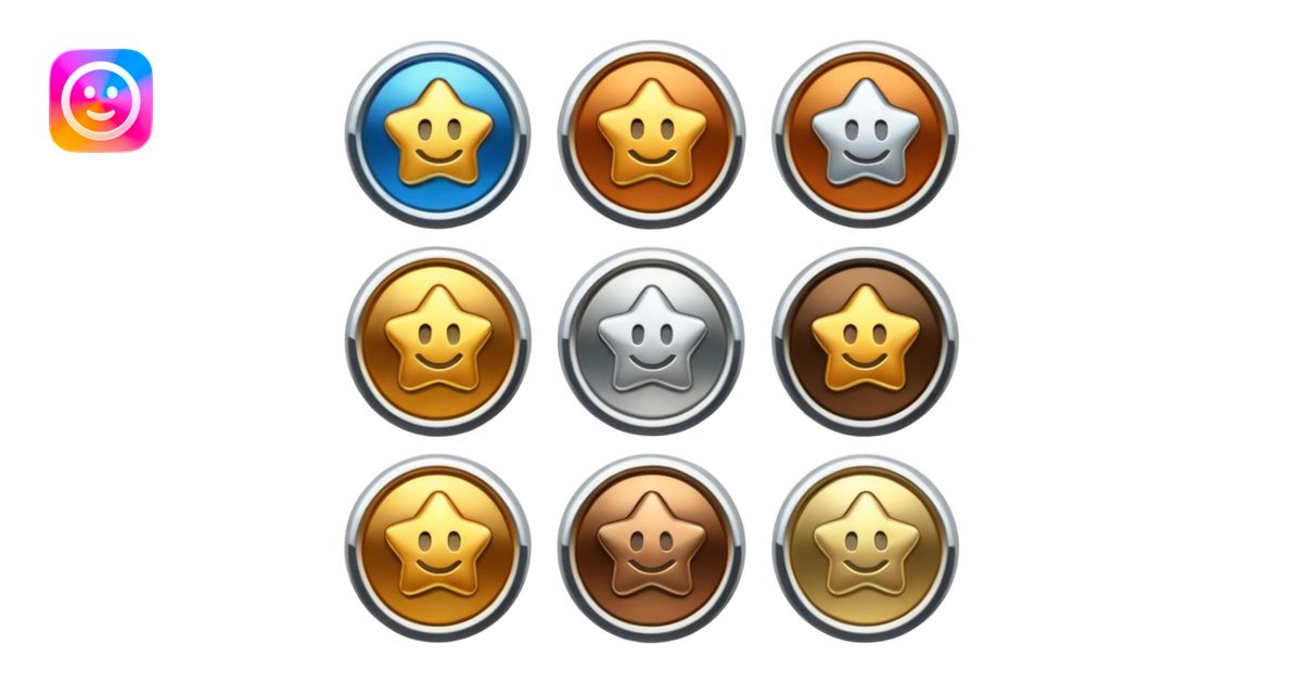 Subscription badges by levels first, second, third emoji | AI Emoji ...