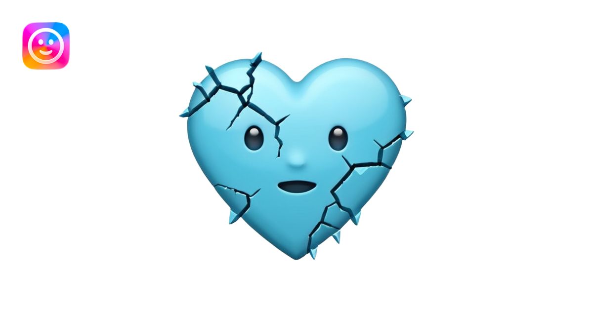 Emoji de corazón azul roto emoji | AI Emoji Generator