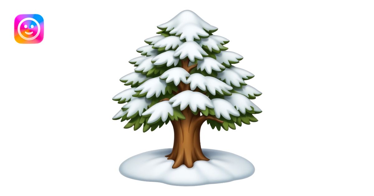 snowy tree emoji | AI Emoji Generator