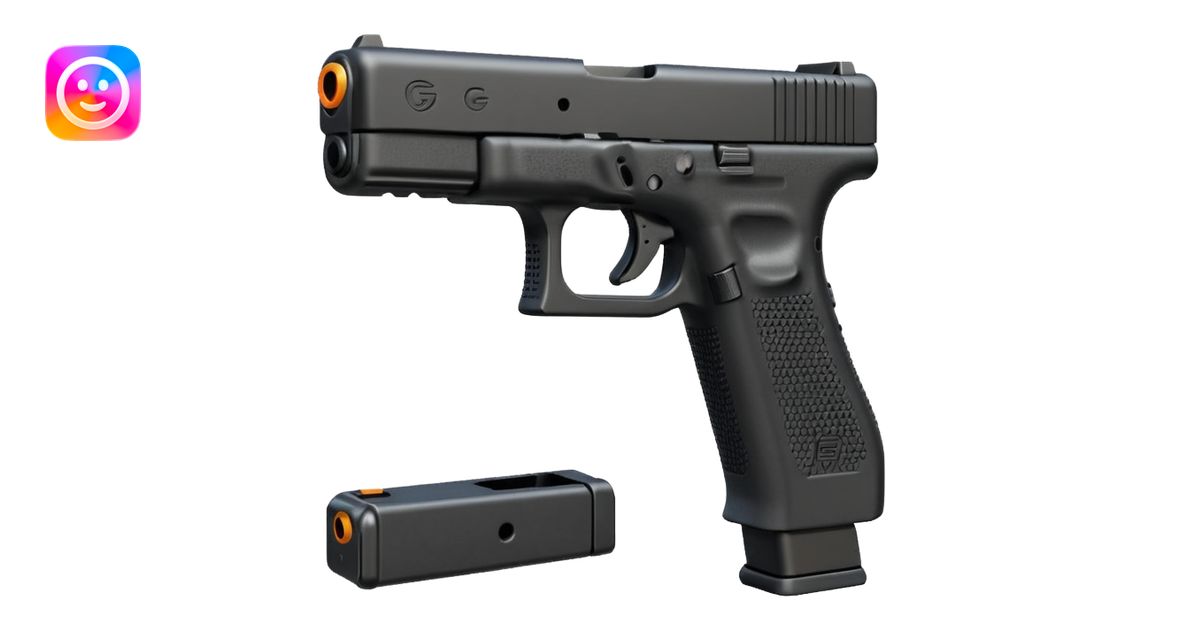 Glock 17 with an extended magazine emoji | AI Emoji Generator