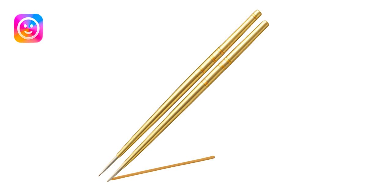 Gold chopstick emoji | AI Emoji Generator