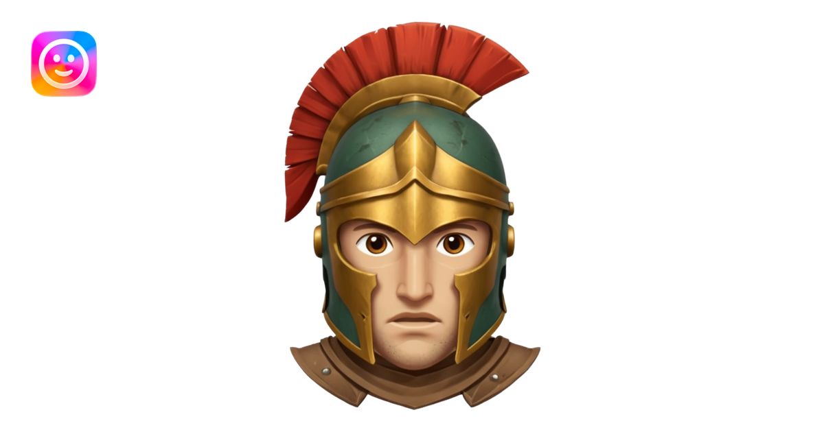 Spartan HOPLITE face emoji | AI Emoji Generator