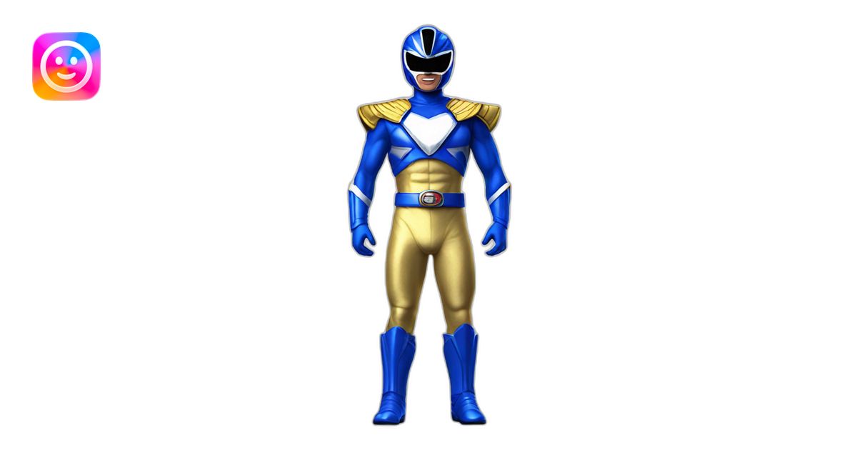 blue power ranger full body emoji | AI Emoji Generator