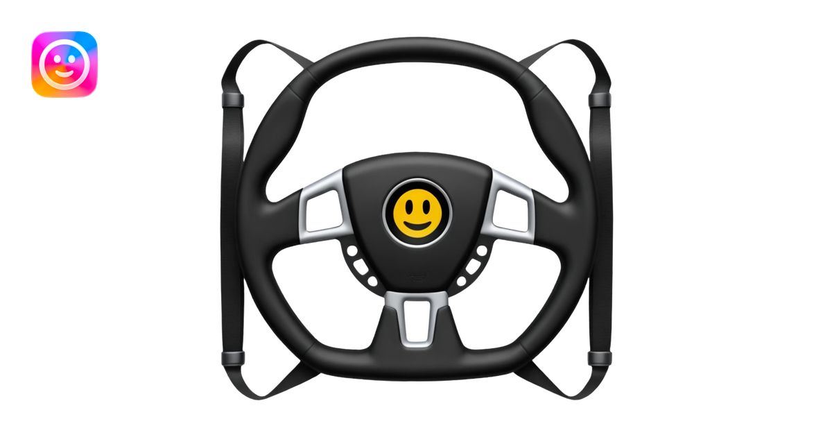 Volant de course rectangulaire emoji | AI Emoji Generator