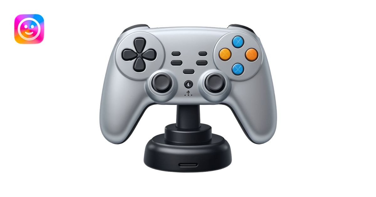 joystick ps5 colore argento emoji | AI Emoji Generator