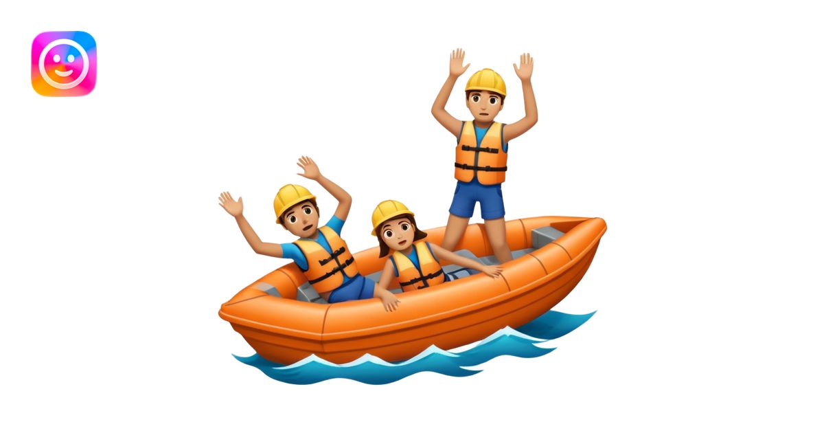 a boat sinking, upside down, with 2 people sitting on top trying to ...