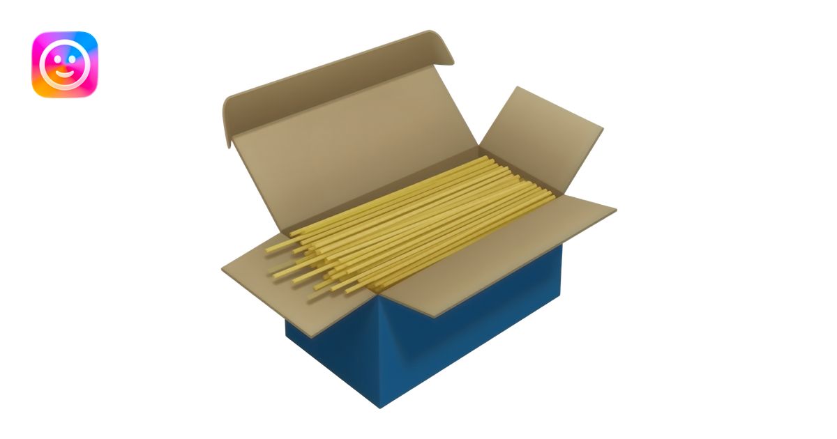 grocery store narrow rectangle blue carboard box of flat uncooked ...