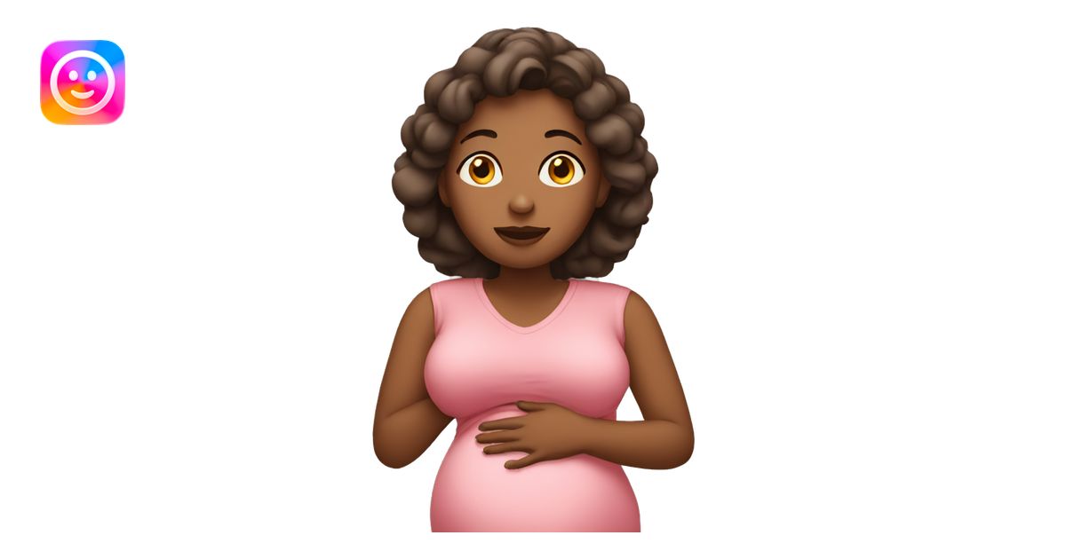 Pregnant woman thinking emoji | AI Emoji Generator