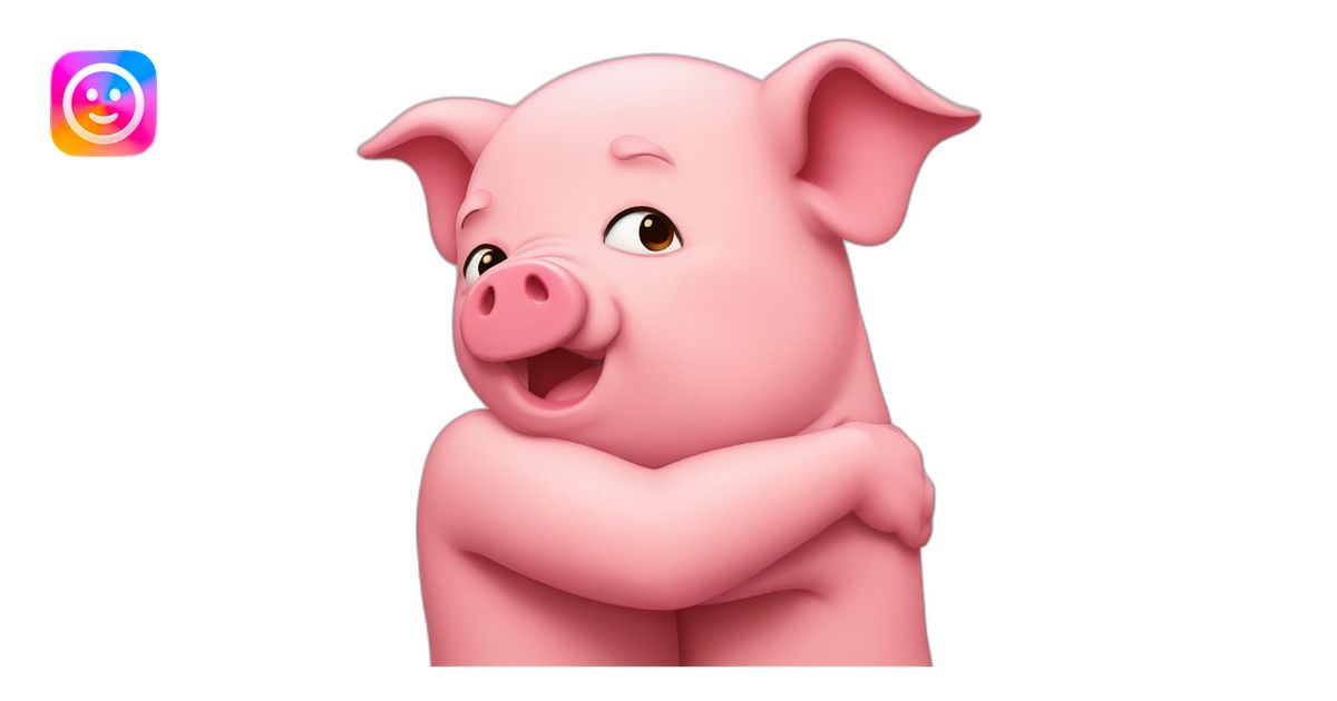 Pig hug emoji | AI Emoji Generator