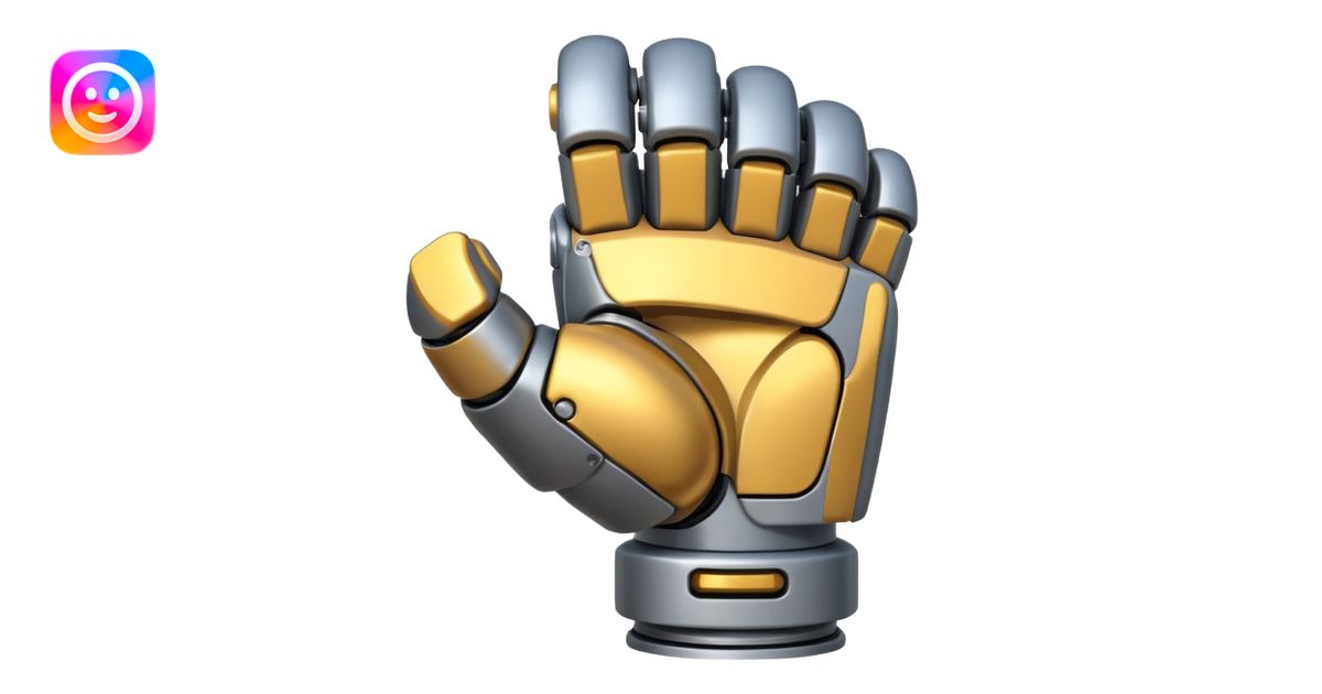 bulky robot fist, only back of fist visible emoji | AI Emoji Generator
