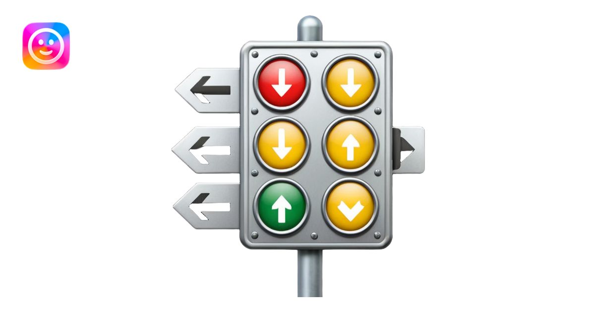 mac os icon rotation retro traffic signal directions arrows emoji | AI ...