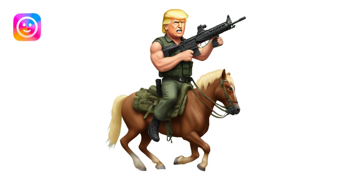 President Trump as rambo emoji | AI Emoji Generator
