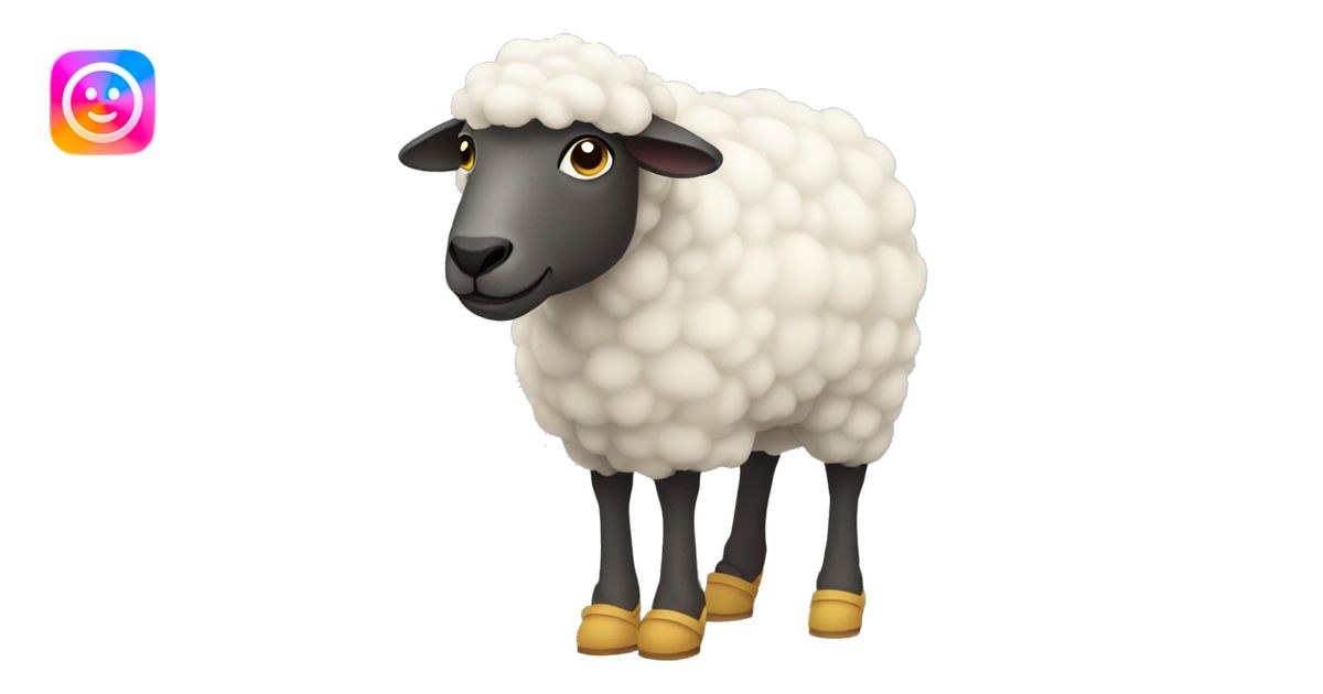 Profile Sheep with farm boots emoji | AI Emoji Generator