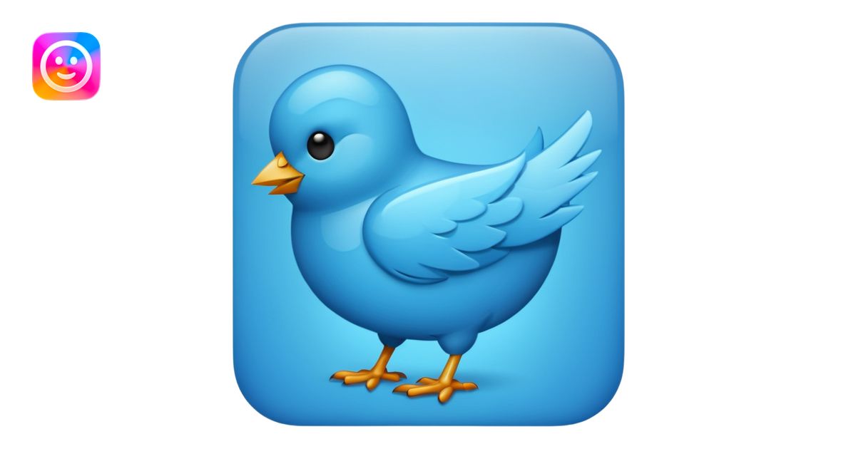 Twitter logo x emoji | AI Emoji Generator