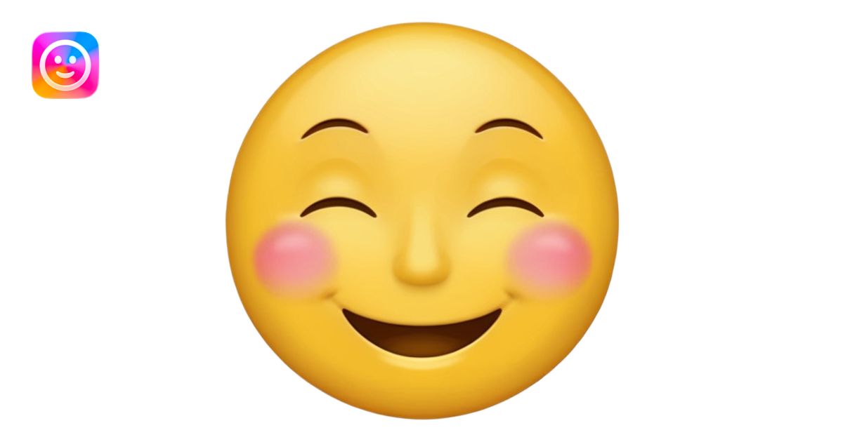Round face emoji sticker 😁- radiant and big smiley face with smiling ...