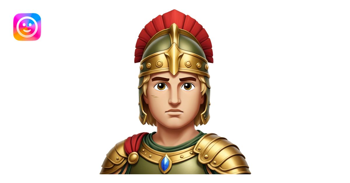 Cinematic Realistic Alexander the Great Portrait Emoji, depicted as a ...