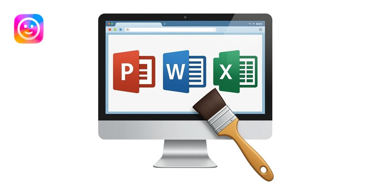 open powerpoint, ms word, excel document in the desktop screen and ...