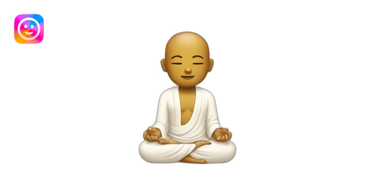 Meditación buddhist zen emoji | AI Emoji Generator