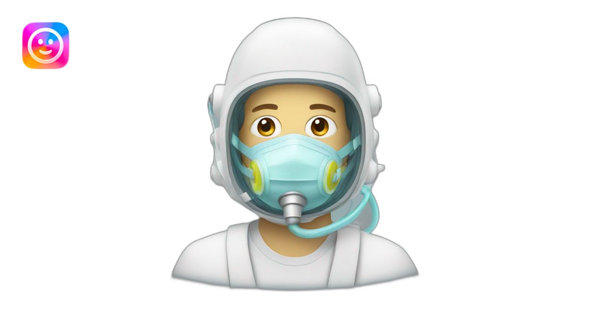 white man in oxygen mask emoji | AI Emoji Generator