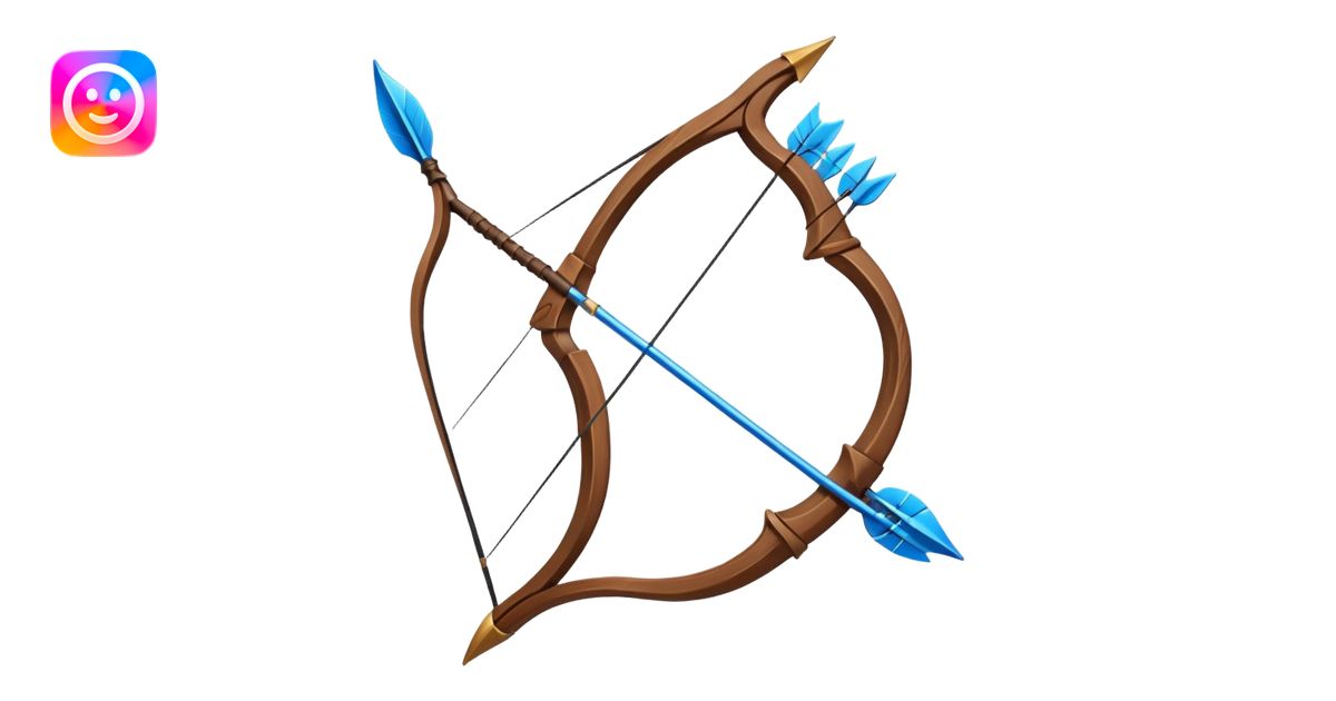 bow and arrow which has wind surrounded emoji | AI Emoji Generator