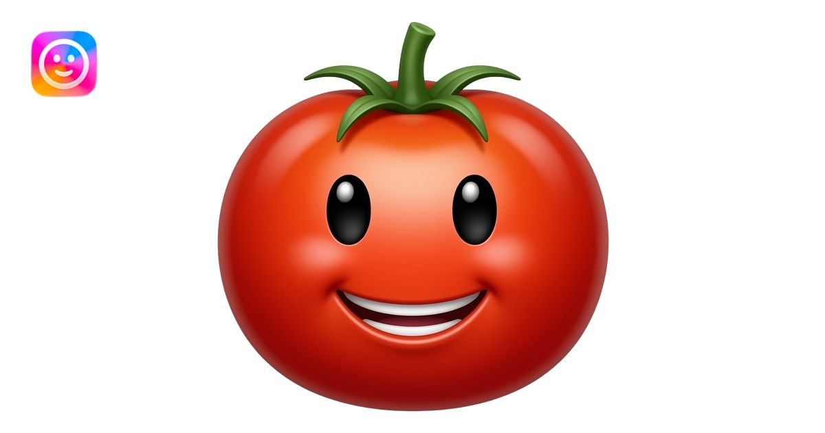 Happy tomato dude emoji | AI Emoji Generator