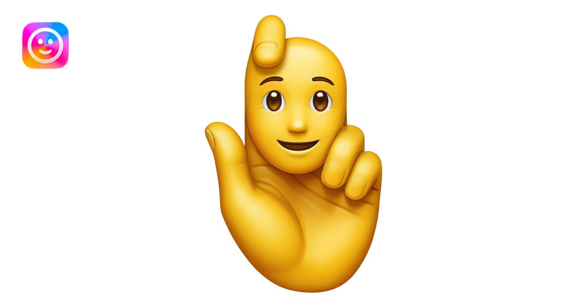 yellow emoji ios style hand making an 'L' shape with his thumb and ...