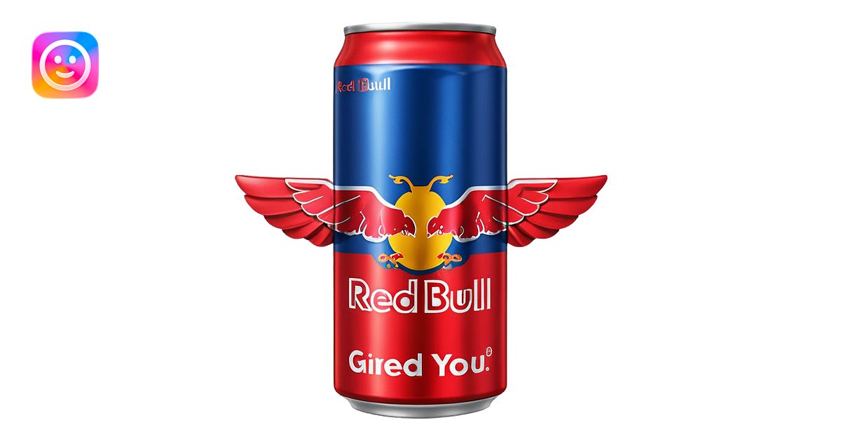 a red bull can that says girlfriend gives you wings emoji | AI Emoji ...