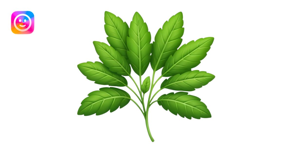 fresh green herb emoji | AI Emoji Generator