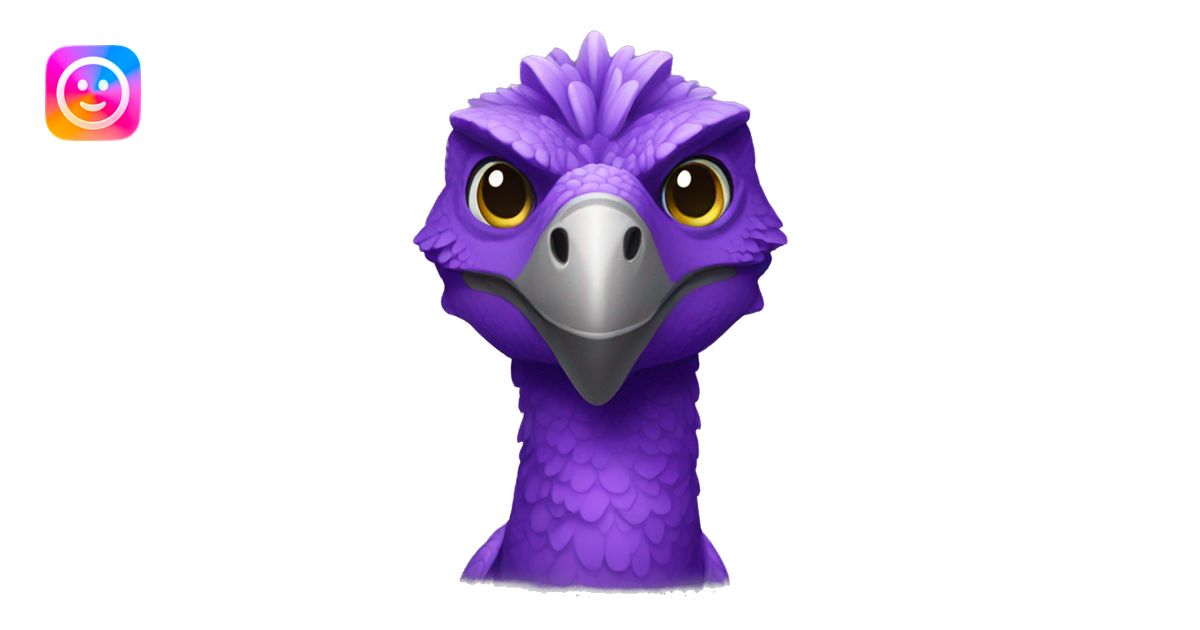 Purple Raptor emoji | AI Emoji Generator