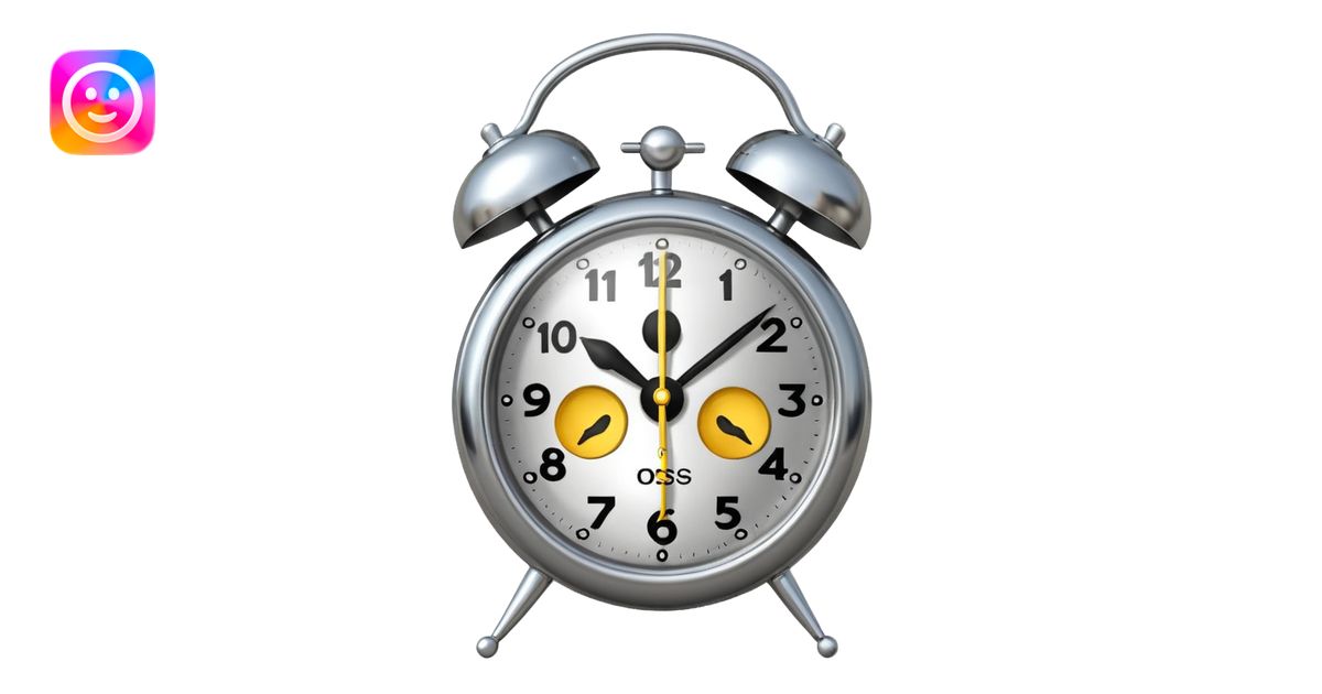 classic alarm clock with bells emoji | AI Emoji Generator