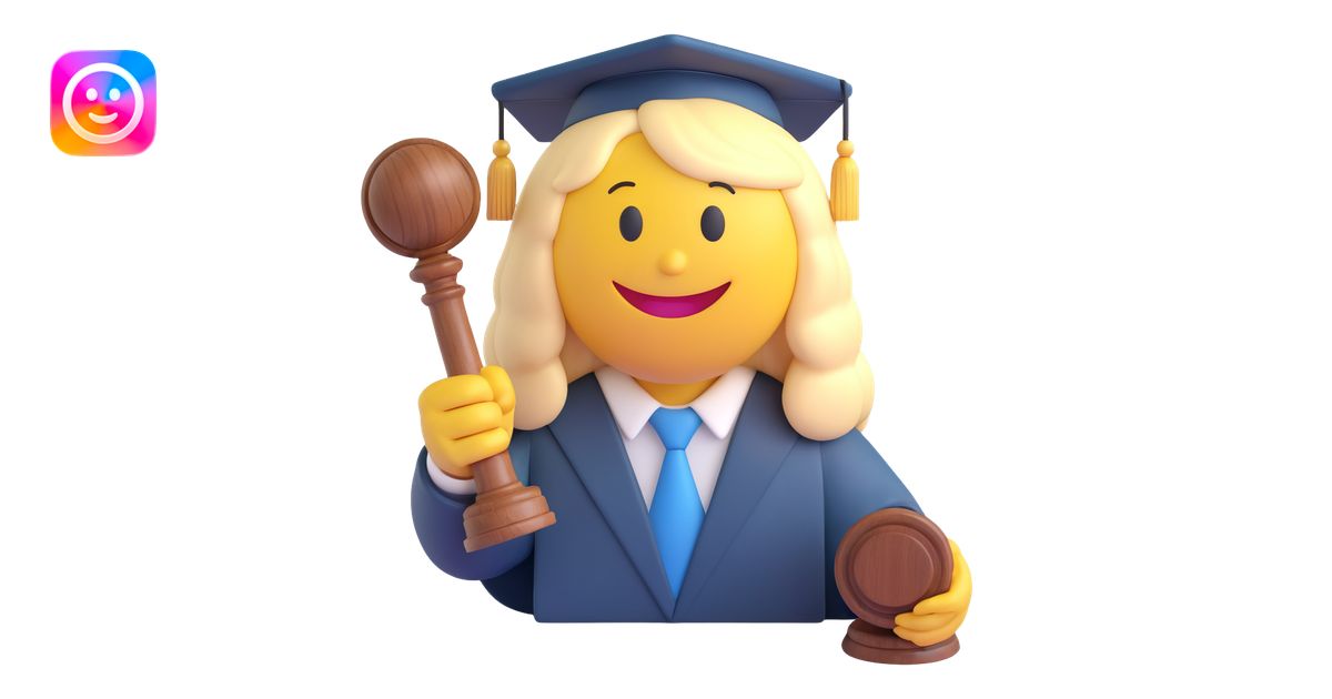 3d-smiley-emoji-round-shape-judge-wig-and-gavel-smiling-face-emoji