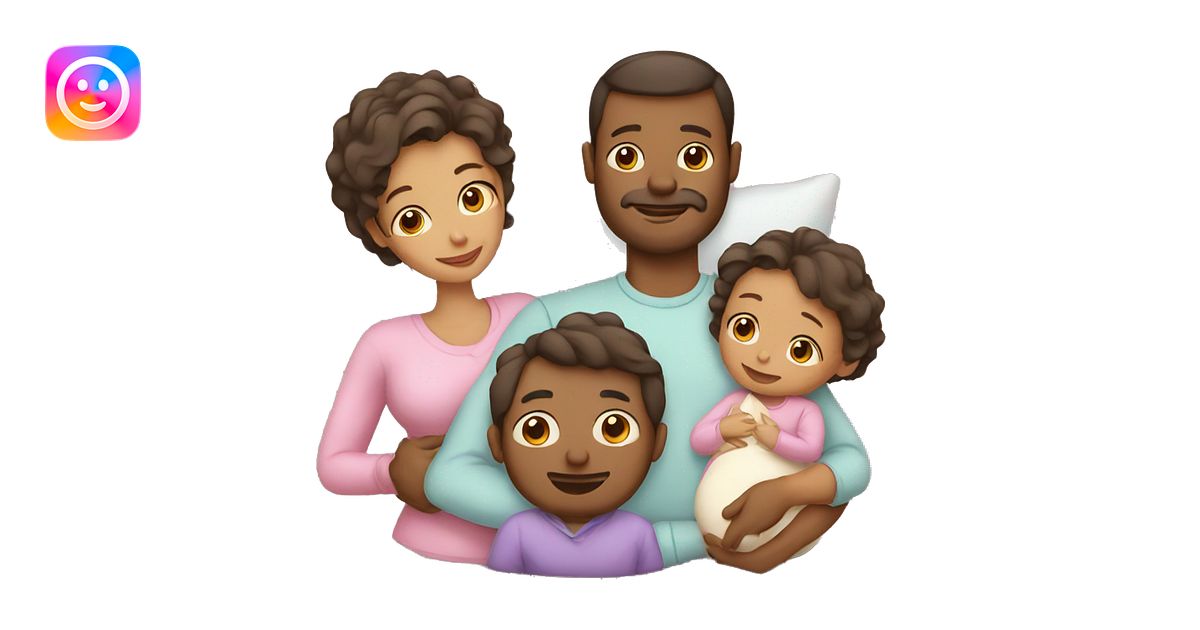 mom dad and newborn emoji | AI Emoji Generator