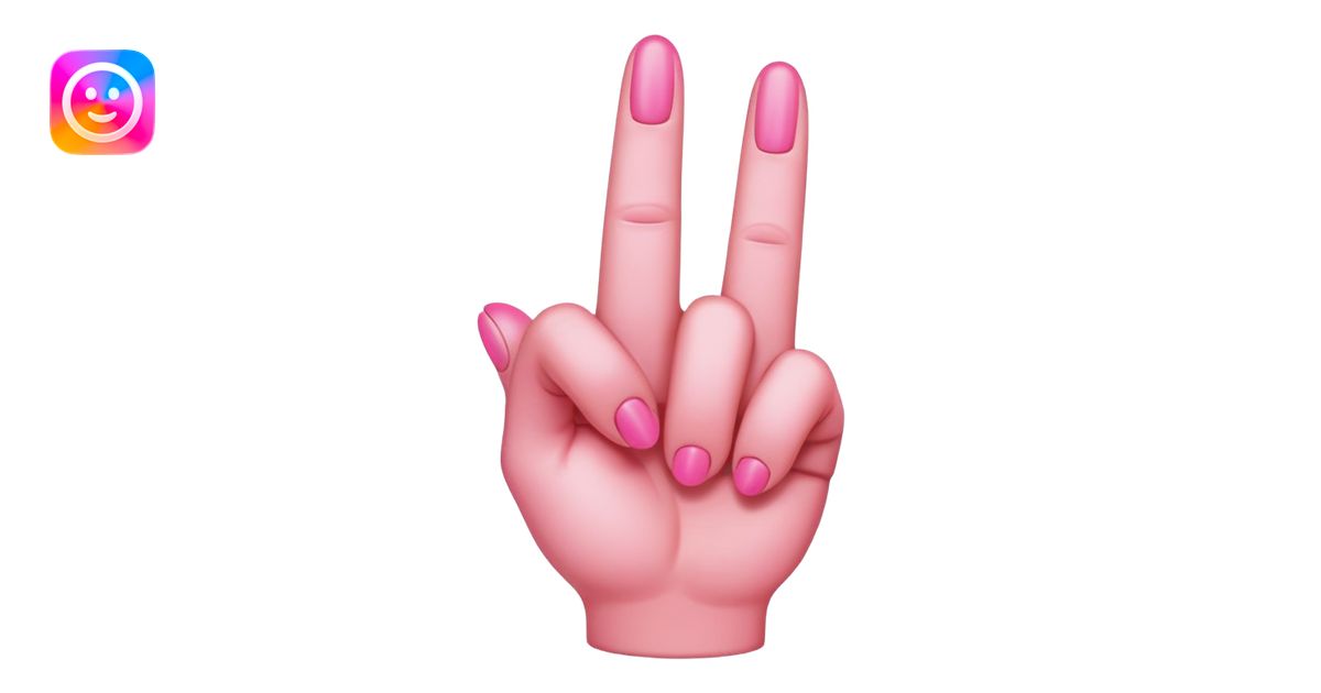 Pink middle finger emoji | AI Emoji Generator