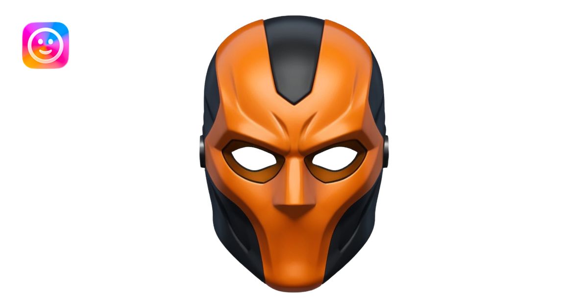 Death stroke mask all black no orange emoji | AI Emoji Generator