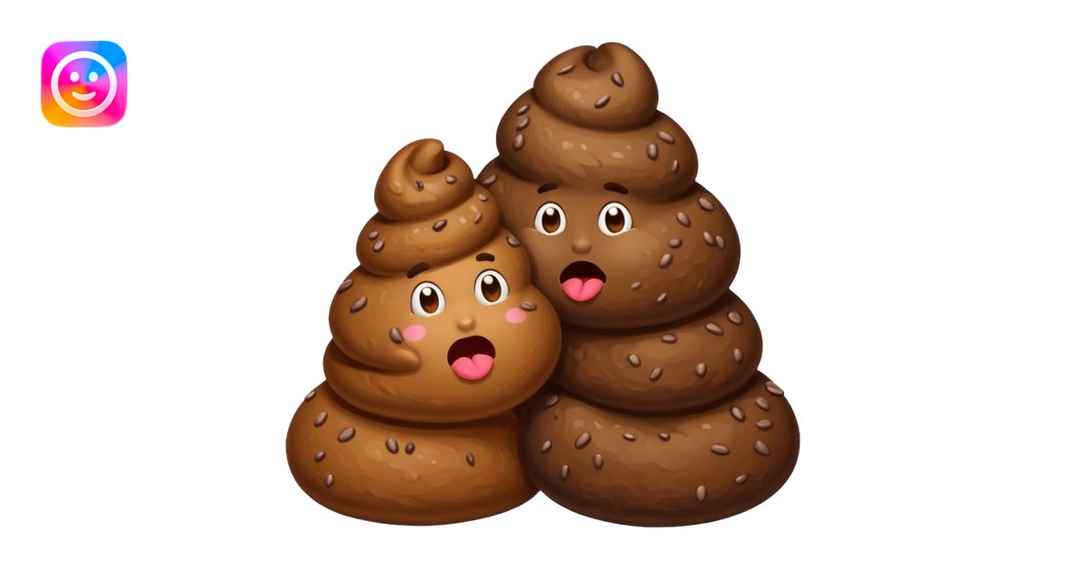 Caca qui fait un bisou emoji | AI Emoji Generator