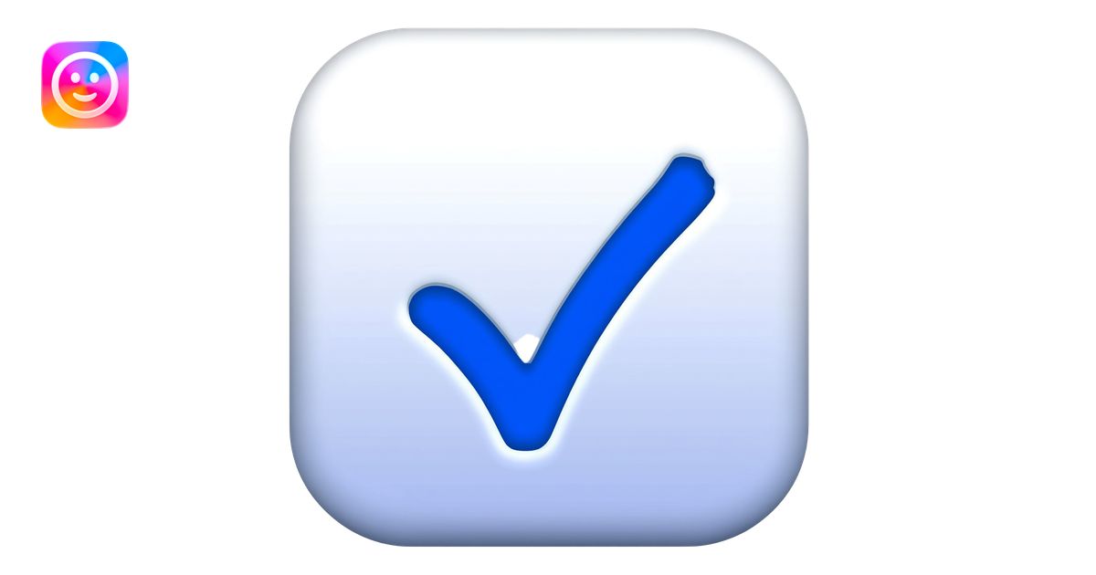 The check mark is blue emoji | AI Emoji Generator